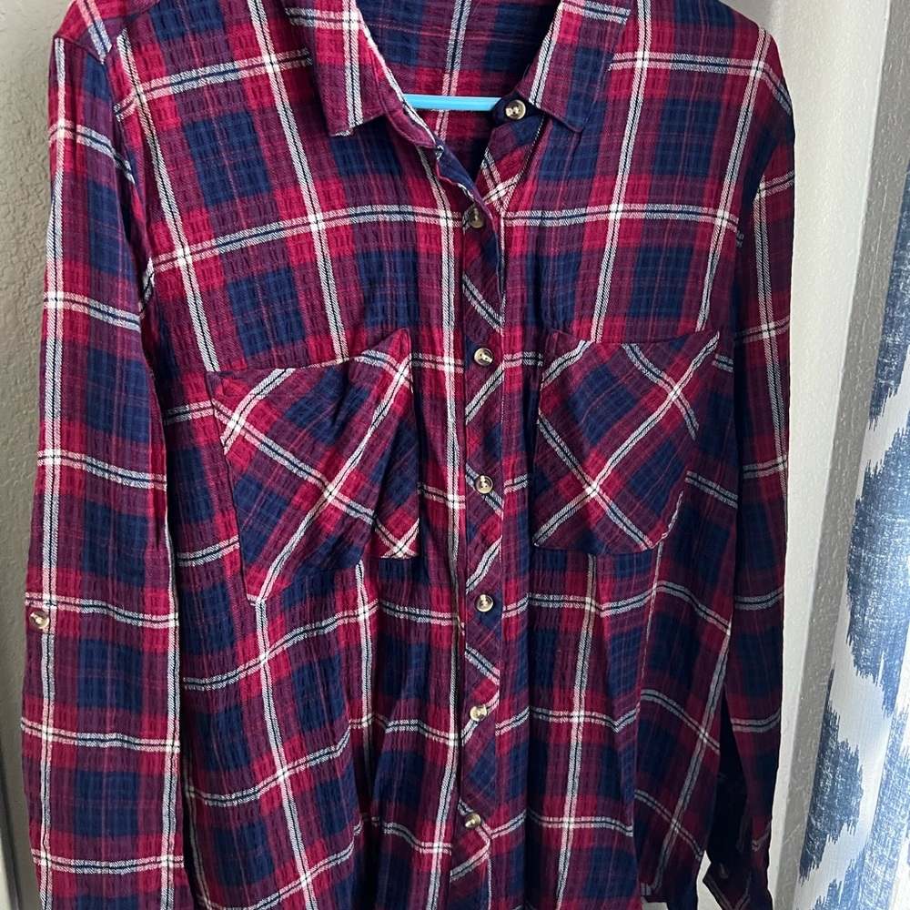 Plaid button down